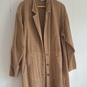 Cotton USA Tan Maxi Duster Coat L